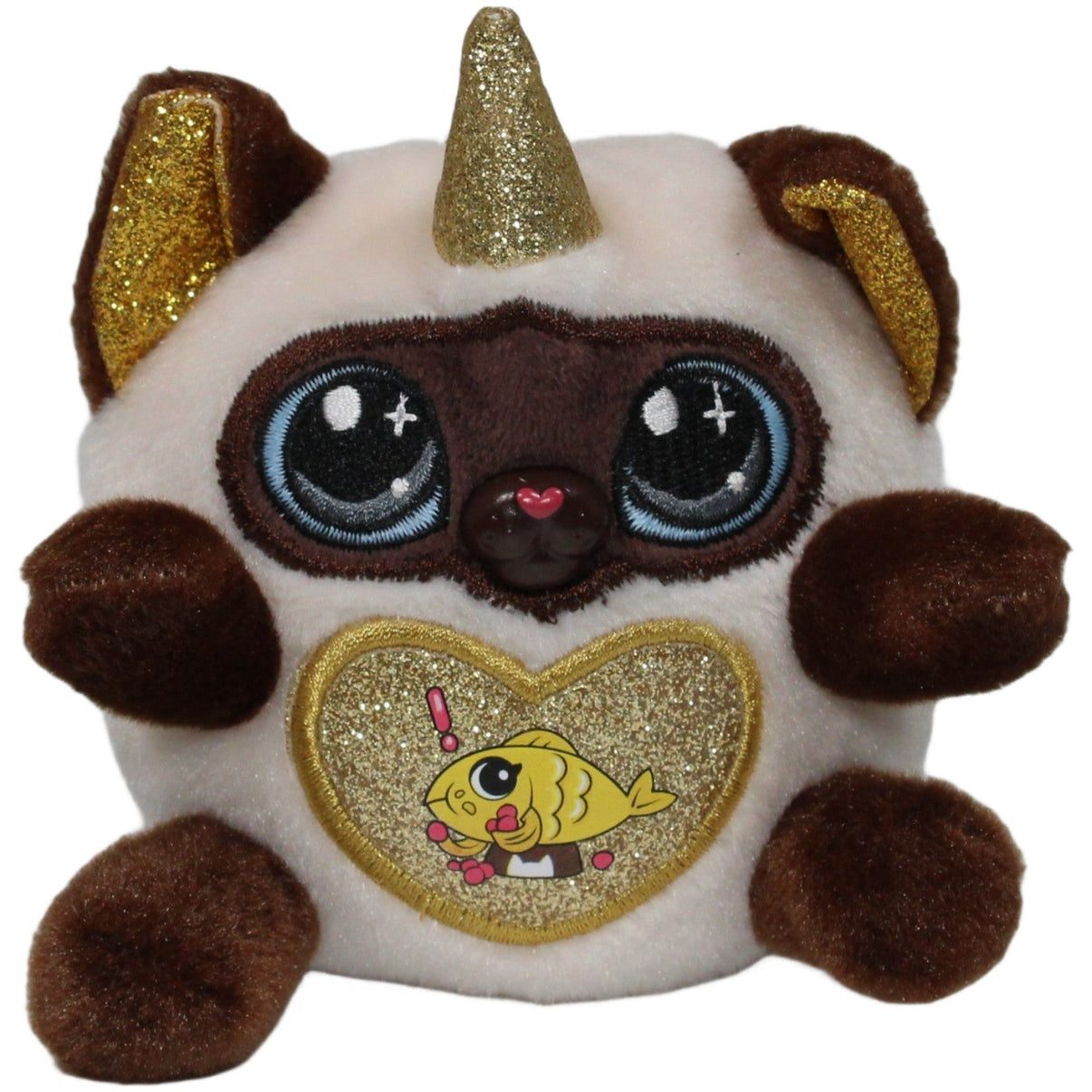 123000020519 Zuru Rainbocorns Kittycorn Surprise, Siamkatze Kuscheltier Kumpel Leo 12cm Beige Braun