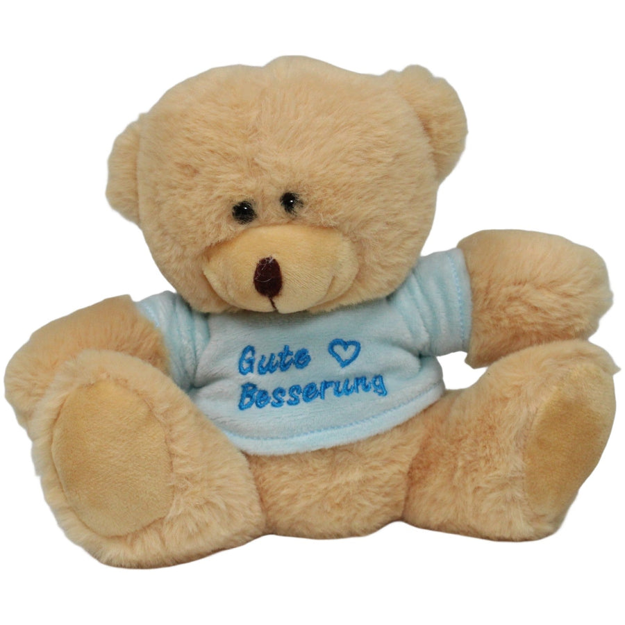 Teddy mit hellblauem Shirt "Gute Besserung"