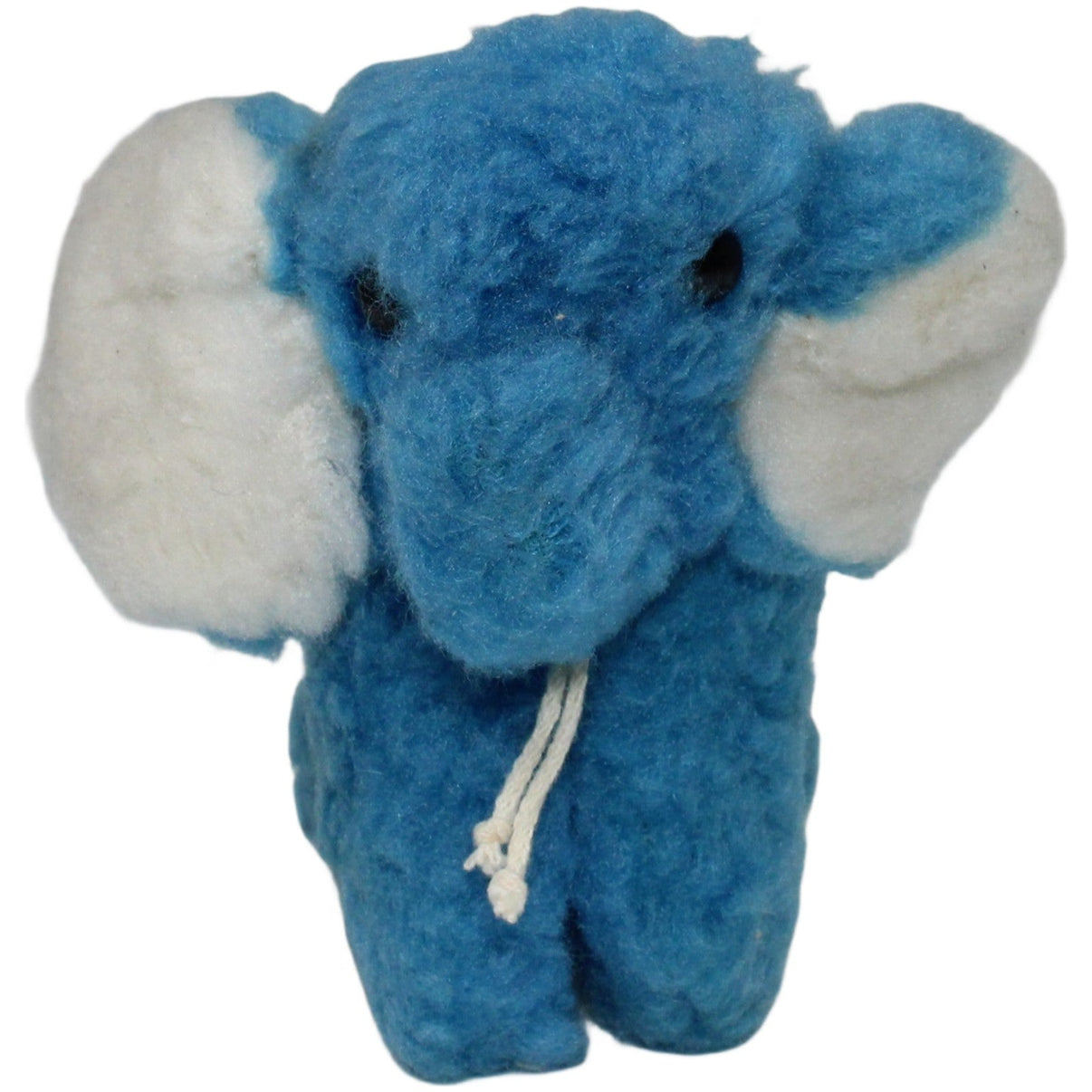 123000020545 Fehn Blauer Elefant, mini Kuscheltier Kumpel Leo 10cm _Vintage_ Blau