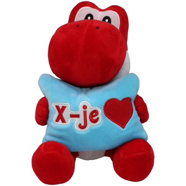WÖRLD OF PLUSH, Roter Dino mit Kissen "X-je"