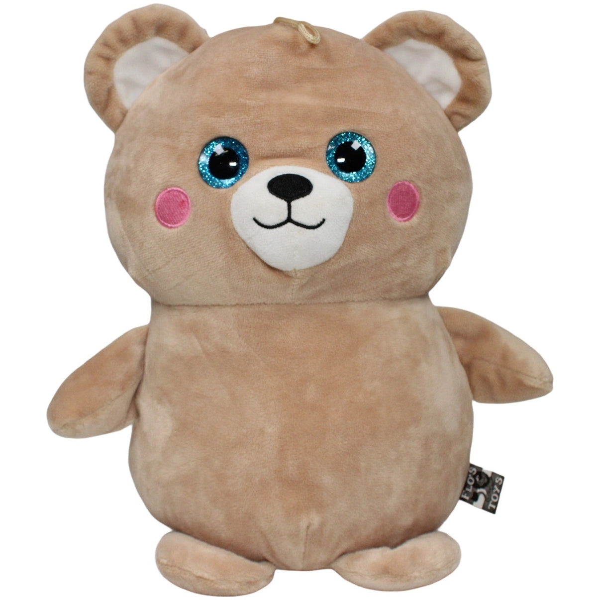 123000020600 FLOTI Flos Toys, pummeliger Bär mit Glitzeraugen Kuscheltier Kumpel Leo 30cm Braun Bär