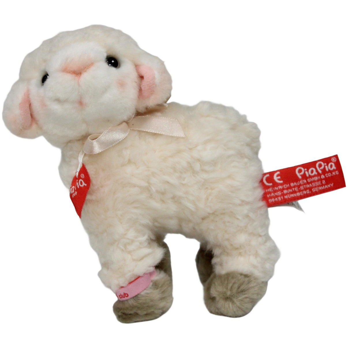 123000020606 Bauer Pia Pia Club, süßes weißes Lämmchen Kuscheltier Kumpel Leo 15cm ebay - stofftiere Gebraucht