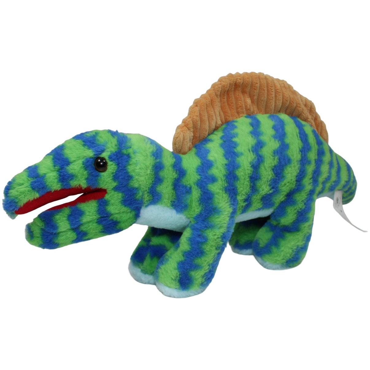 123000020688 KiK XL Dinosaurier, blau - grün gestreift Kuscheltier Kumpel Leo 50cm Blau Dinosaurier