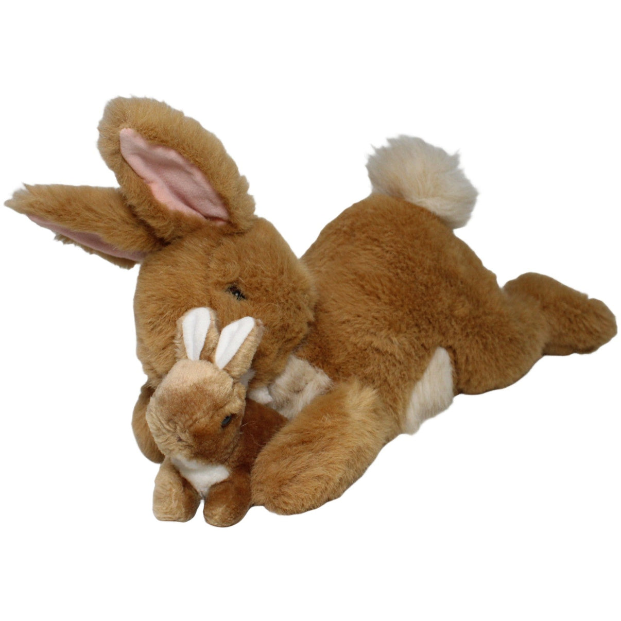 123000020708 Plüco Hasen - Mama mit Kind im Bauch, XL Kuscheltier Kumpel Leo 10cm 40cm Beige