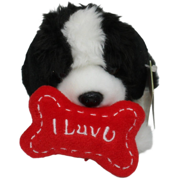 Nature Babies, süßer Border Collie mit Kissen "I Luv U"