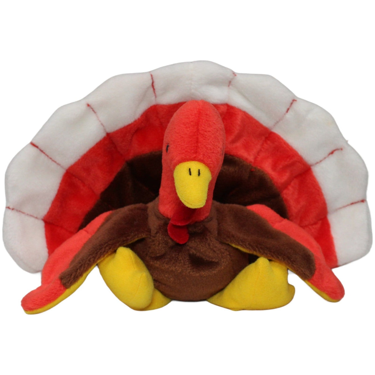 123000020851 TY Beanie Baby, Gobbles der Truthahn Kuscheltier Kumpel Leo 18cm _Vintage_ Braun