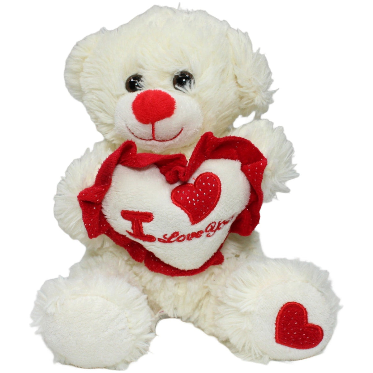 123000020873 Landahl & Baumann Weißer Schlenker Teddy mit Herz "I Love You" Kuscheltier Kumpel Leo 25cm ebay - stofftiere Gebraucht