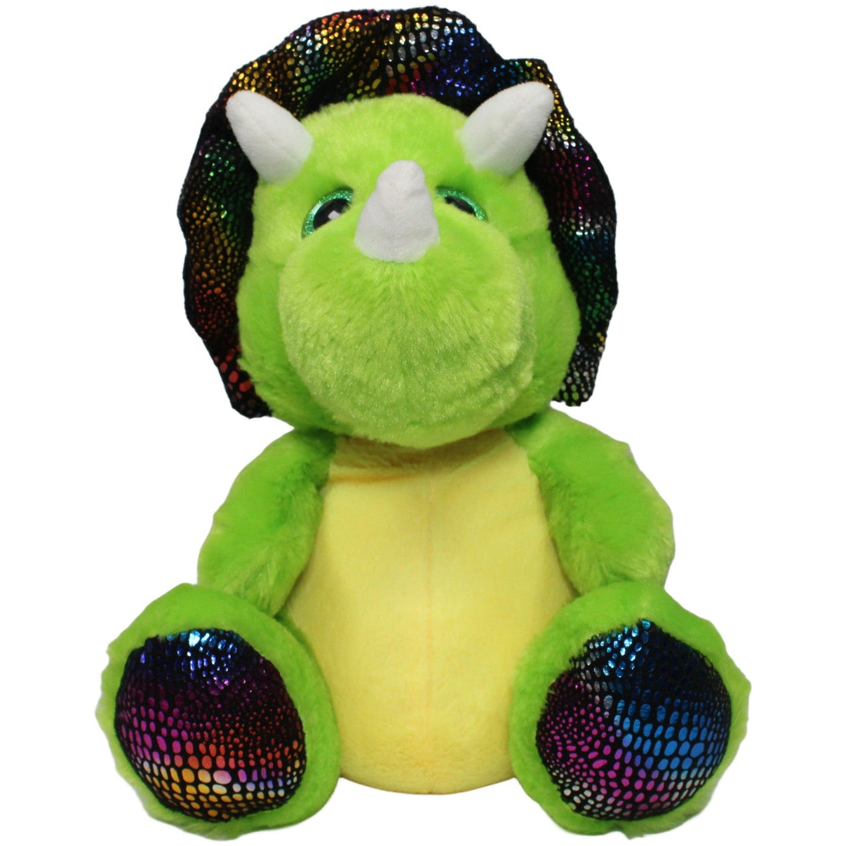123000020876 Paul Import Grüner Triceratops mit Glitzer, sitzend Kuscheltier Kumpel Leo 32cm Dinosaurier ebay - stofftiere