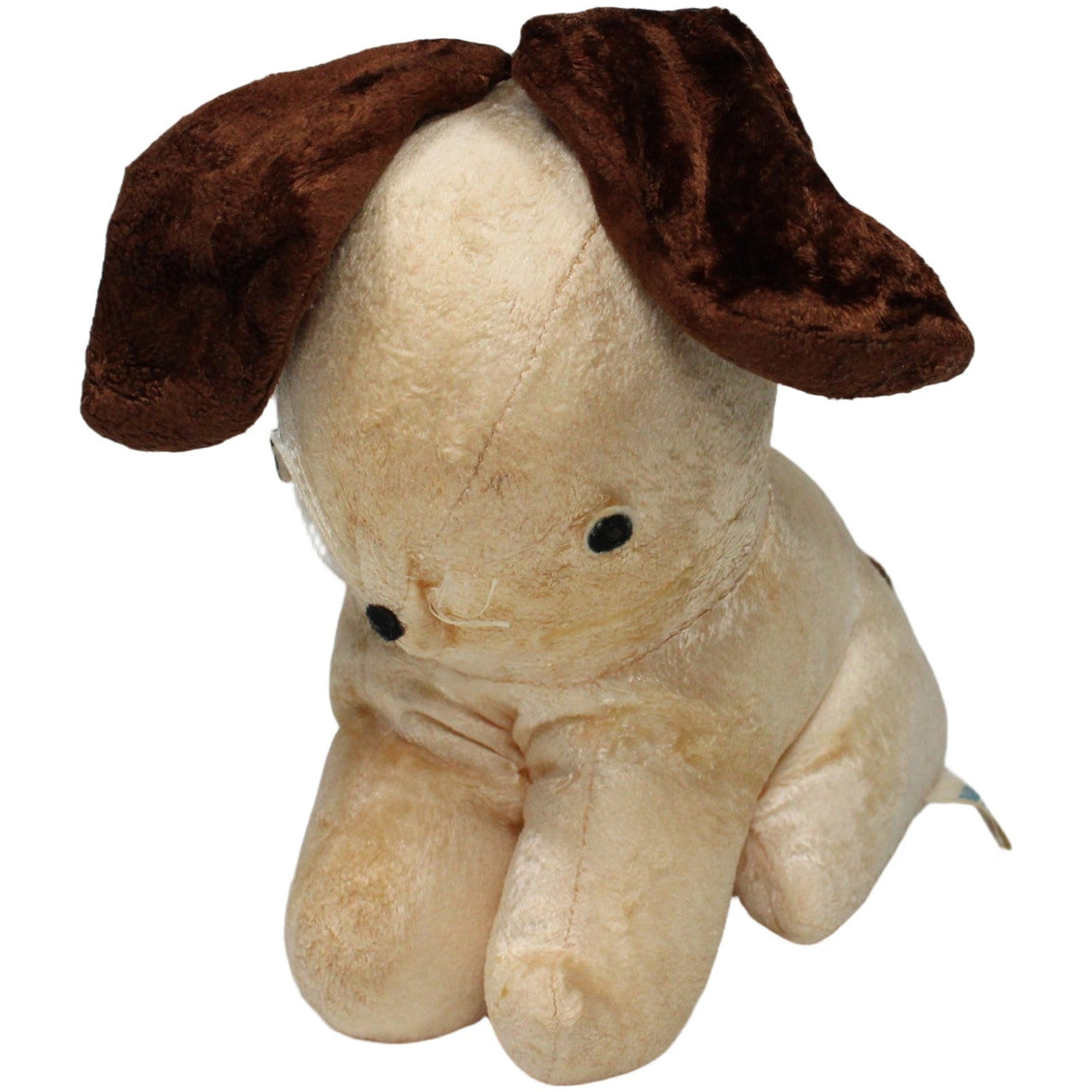 123000020974 Baby Club Beiger Hase mit dunkelbraunen Ohren, sitzend Kuscheltier Kumpel Leo 18cm _Vintage_ Baby Club