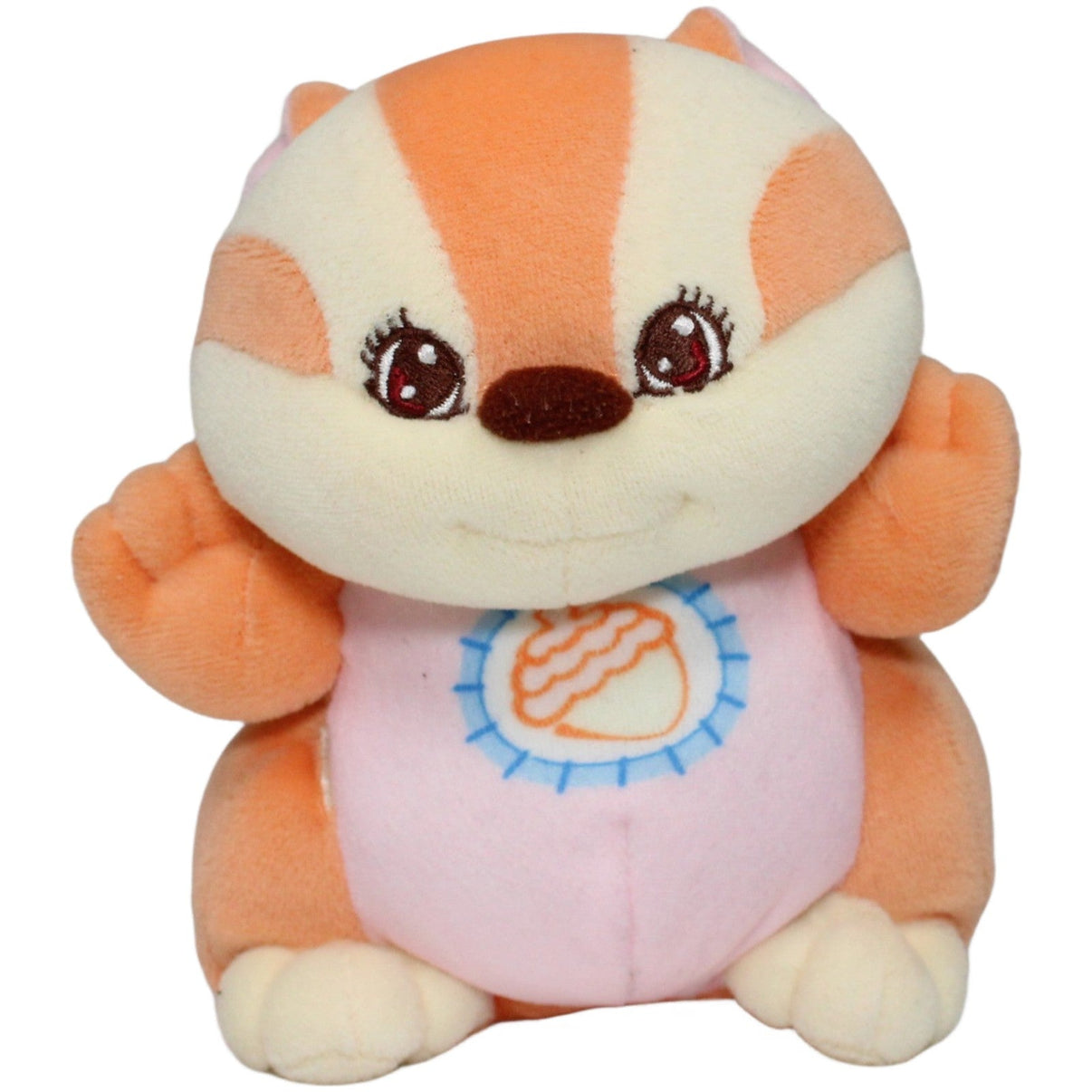 123000021011 Fisher - Price Süßes Streifenhörnchen mit Klappergeräusch Kuscheltier Kumpel Leo 16cm _Vintage_ Beige