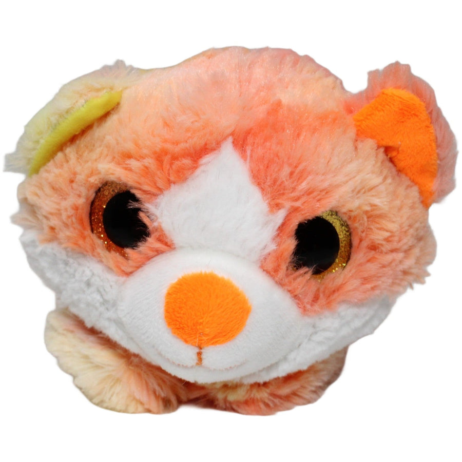 Orange Katze mit Glitzer-Augen, liegend
