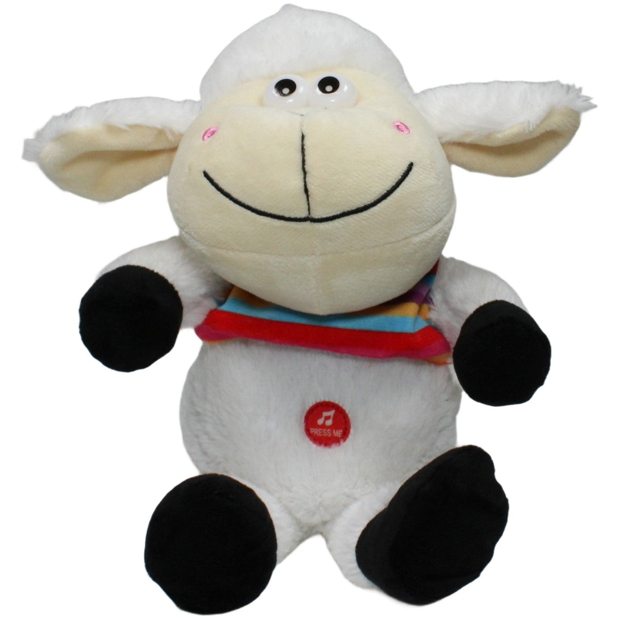 123000021086 Sunkid Süßes mähendes Schaf mit gestreiftem Shirt Kuscheltier Kumpel Leo 33cm ebay - 20 - stofftiere Gebraucht