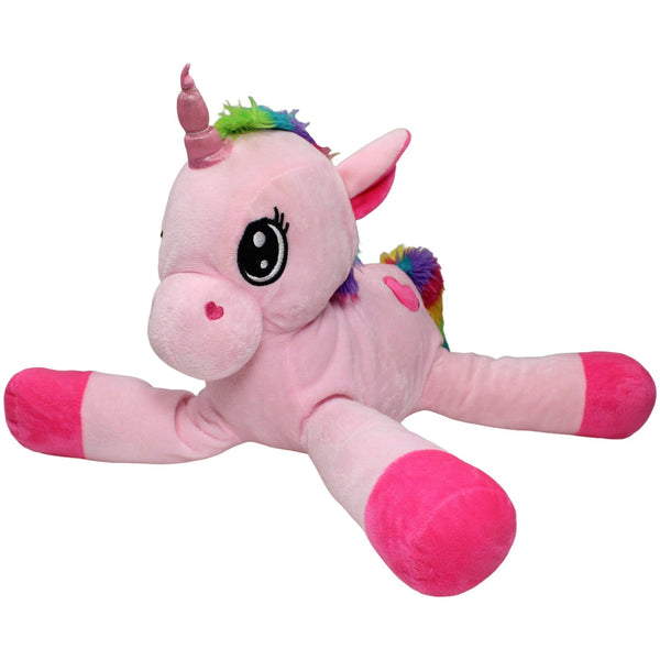 XL Einhorn mit Regenbogenmähne, rosa