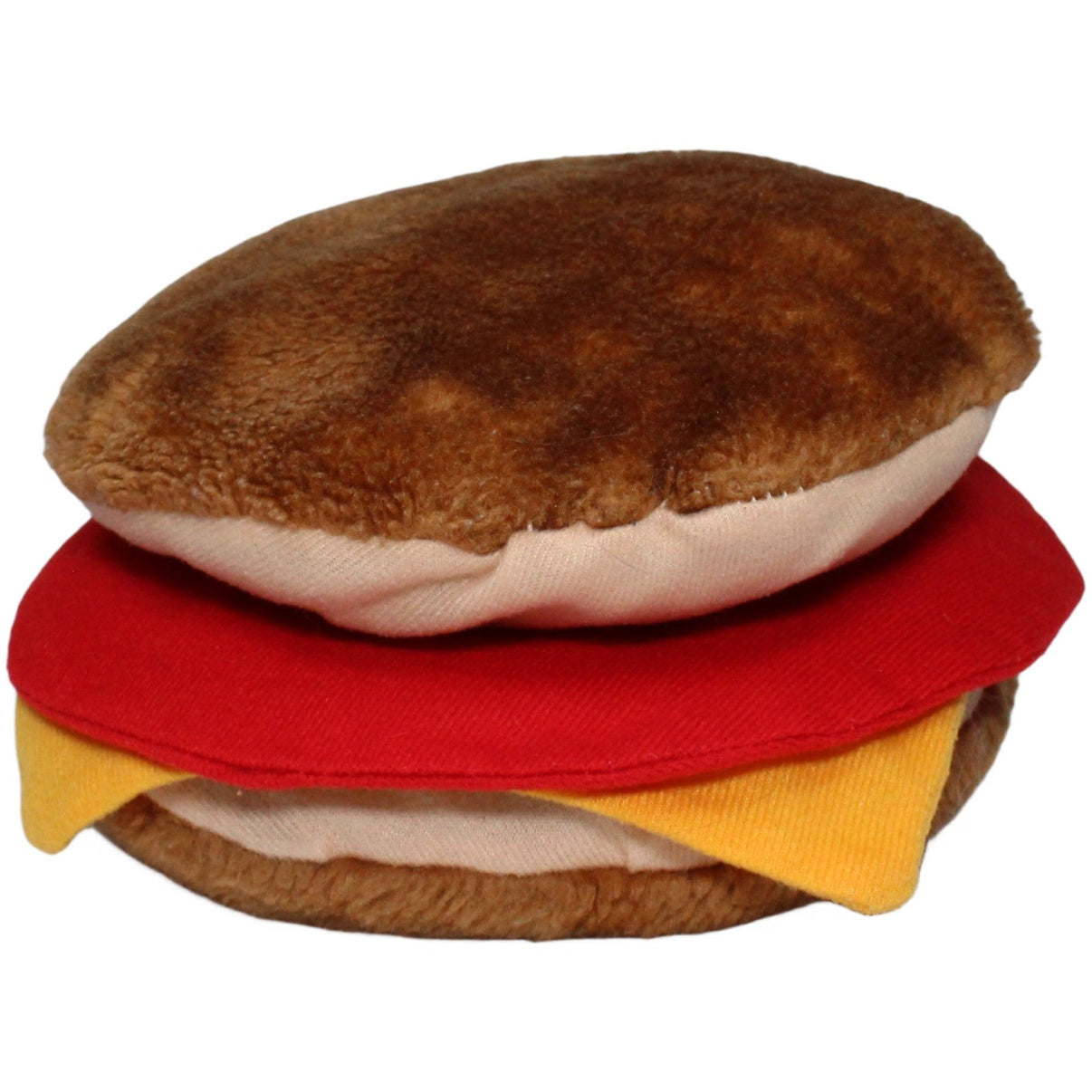 123000021102 Unbekannt Burger mit Quietscher Plüschfigur Kumpel Leo 18cm 20cm Braun
