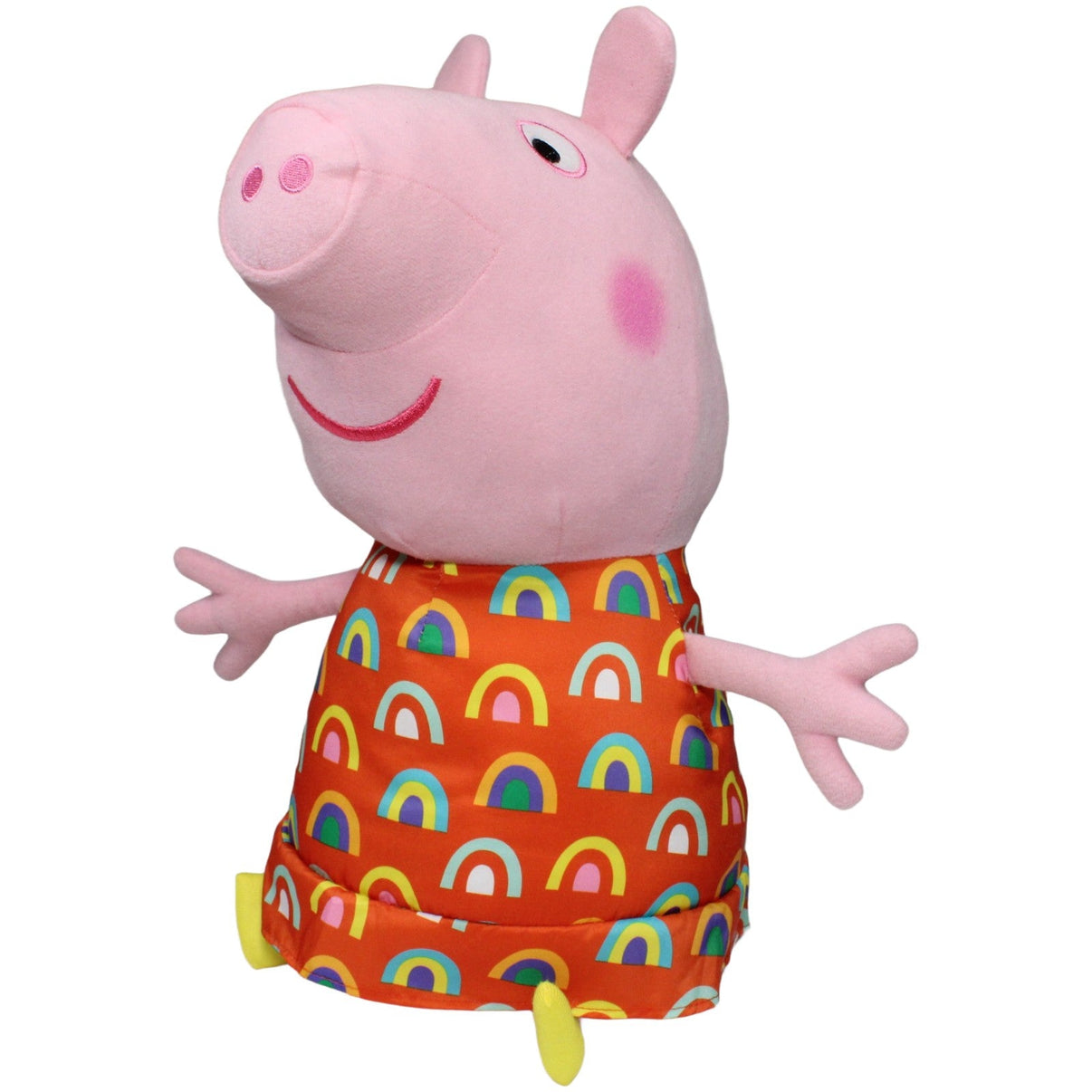 123000021117 Sambro XL Peppa Wutz mit Regenbogenkleid Kuscheltier Kumpel Leo 2021 50cm Charakter