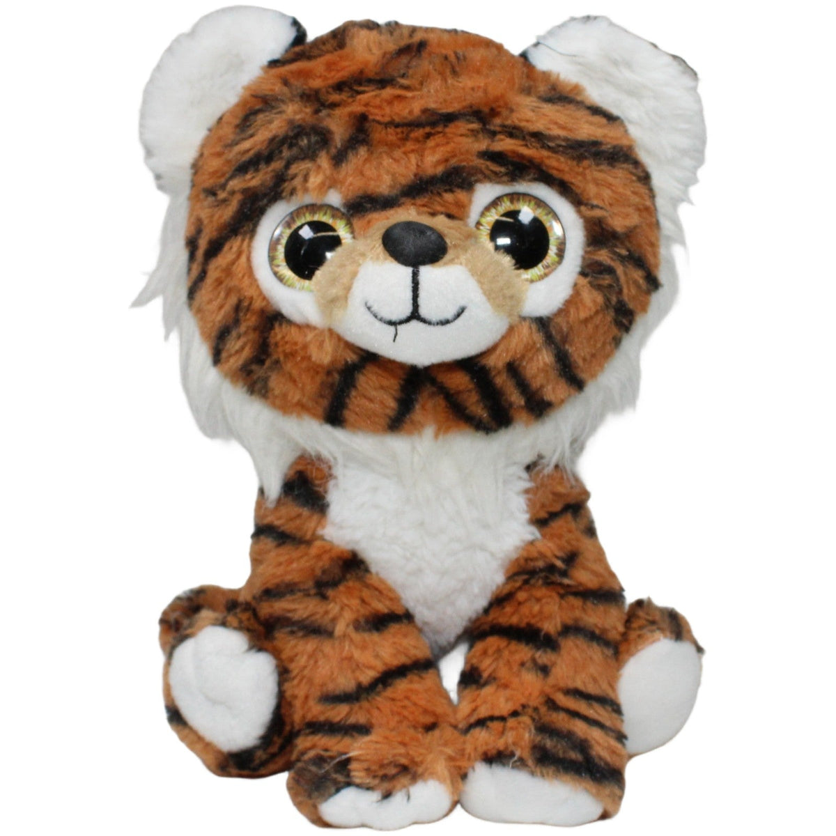 123000021121 HB Leisure Brauner Tiger mit großen Augen, sitzend Kuscheltier Kumpel Leo 25cm Braun ebay-stofftiere