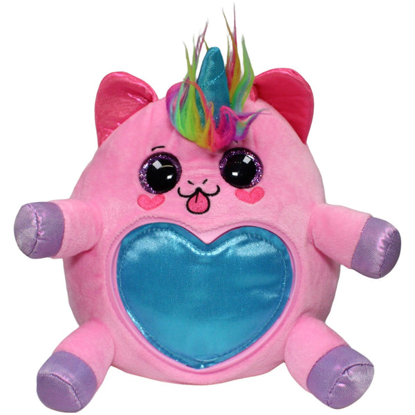 Einhorn mit blauem Herz, pink