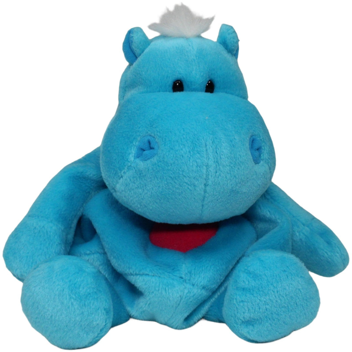 123000021129 NICI Nilpferd Bud Belly mit Stauraum, blau Kuscheltier Kumpel Leo 24cm _Vintage_ Blau