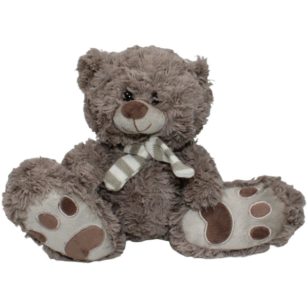 Teddybär mit riesigen Füßen, grau