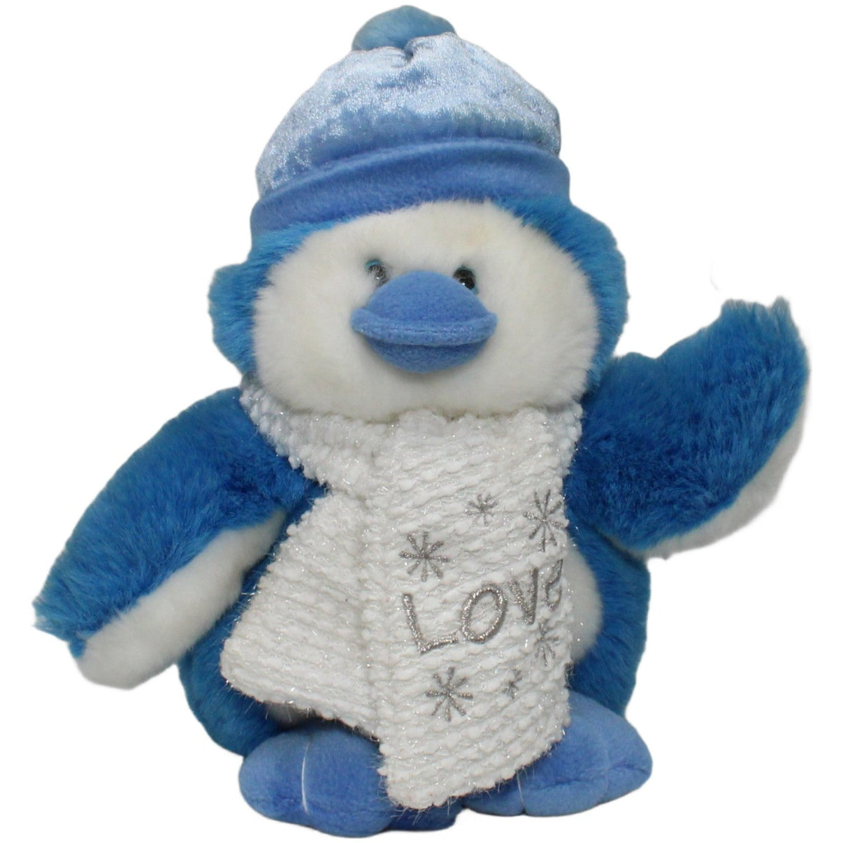 123000021239 Unbekannt Blauer Pinguin mit Schal "Love" Kuscheltier Kumpel Leo 25cm Blau ebay - stofftiere