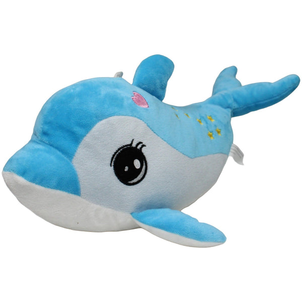 Blauer Delfin mit Sternen, groß