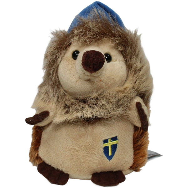 Igel mit blaue Zipfelmütze und Schweden-Flagge