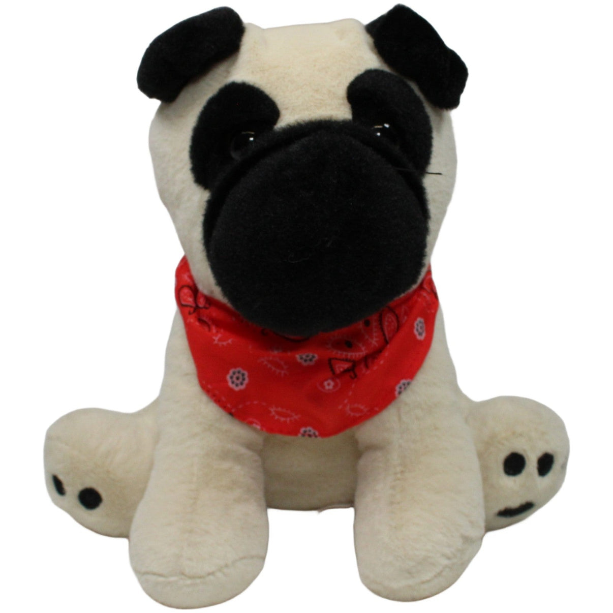 123000021312 Happy People Mops mit rotem Halstuch, sitzend Kuscheltier Kumpel Leo 20cm Beige ebay - stofftiere