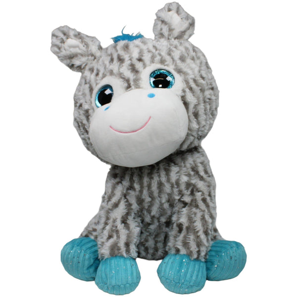 Toys "R" Us, XL grau-weißes Zebra mit blauer Mähne