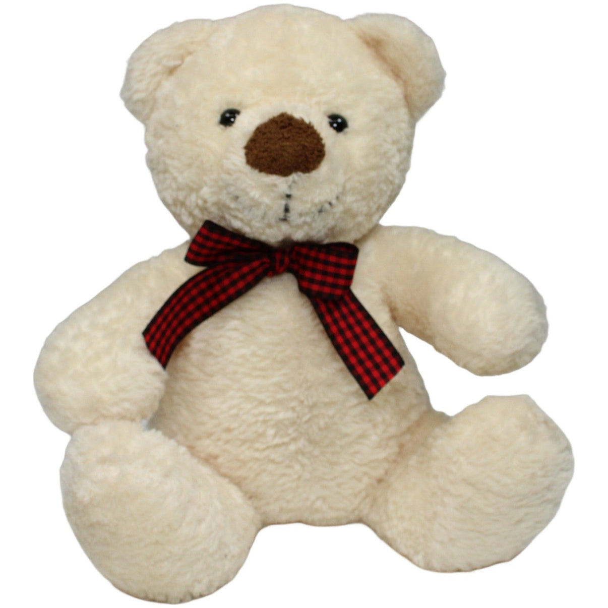 123000021431 Heunec Beiger Teddy mit karierter Schleife, sitzend Kuscheltier Kumpel Leo 24cm Beige ebay - stofftiere