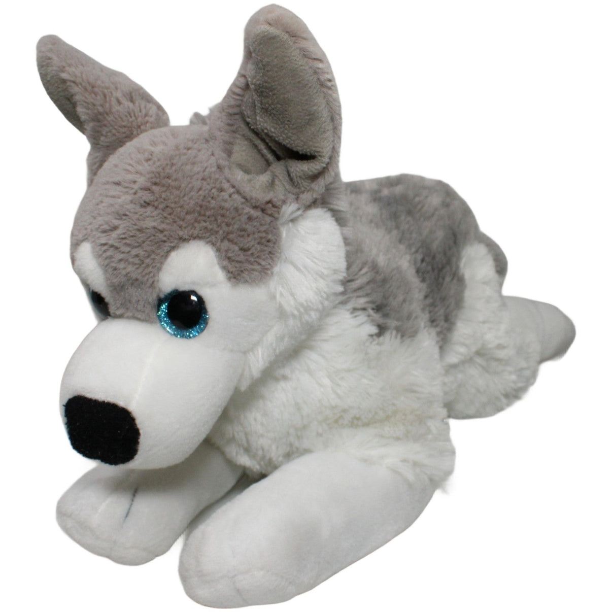 123000021491 Uni - Toys XL Husky mit Glitzeraugen, liegend Kuscheltier Kumpel Leo 55cm ebay - 20 - stofftiere Gebraucht