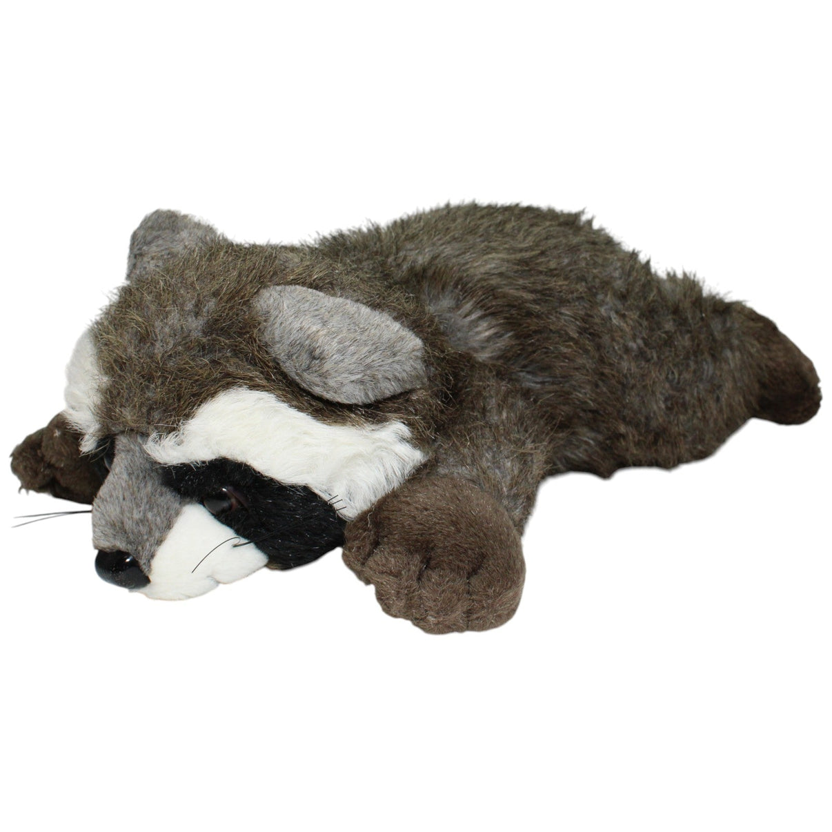 123000021525 Unbekannt Liegender Waschbär mit struppigem Fell Kuscheltier Kumpel Leo 33cm ebay - stofftiere Gebraucht