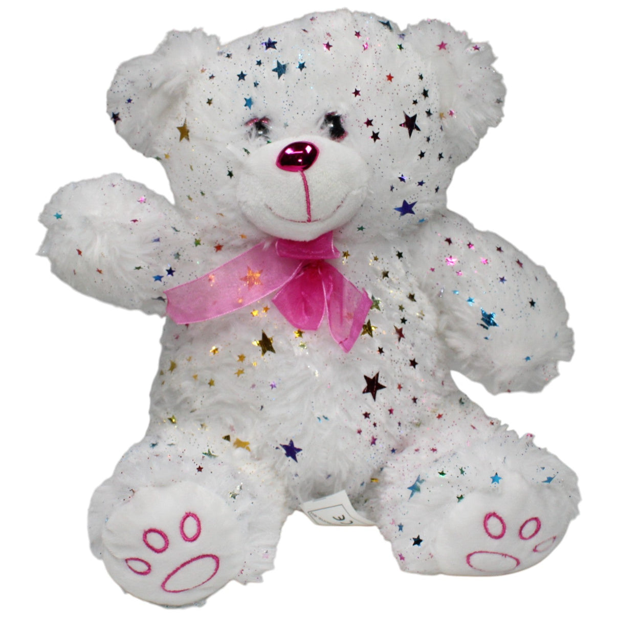 123000021536 Toys & Promotions Weißer Teddy mit bunten Glitzersternen Kuscheltier Kumpel Leo 30cm ebay - stofftiere Gebraucht
