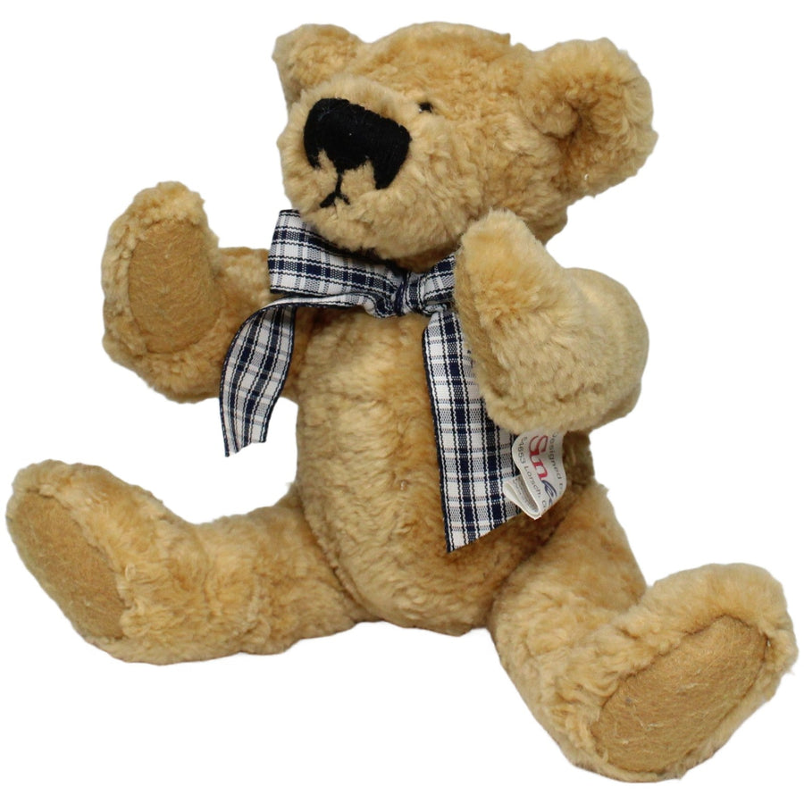 Teddybär mit Schleife und beweglichen Gliedern