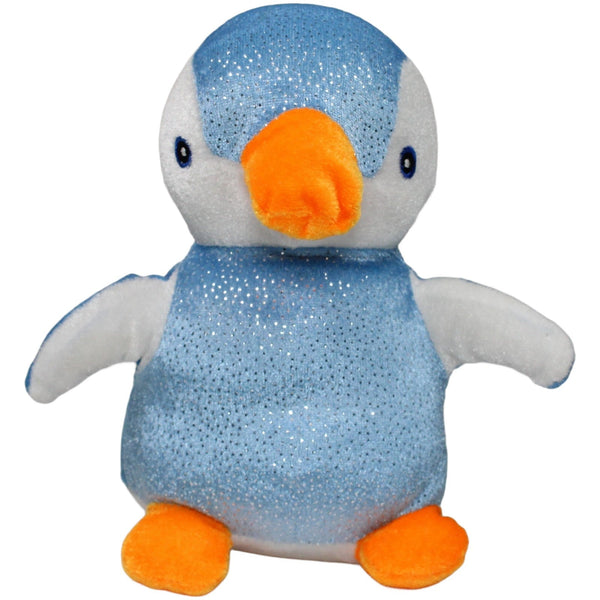 Glitzer-Pinguin, blau-weiß