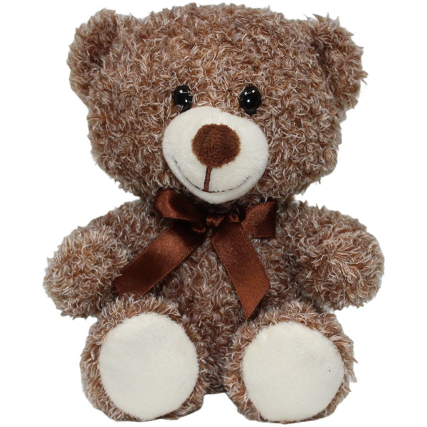 Kuschelfreund, zotteliger Teddy mit brauner Schleife