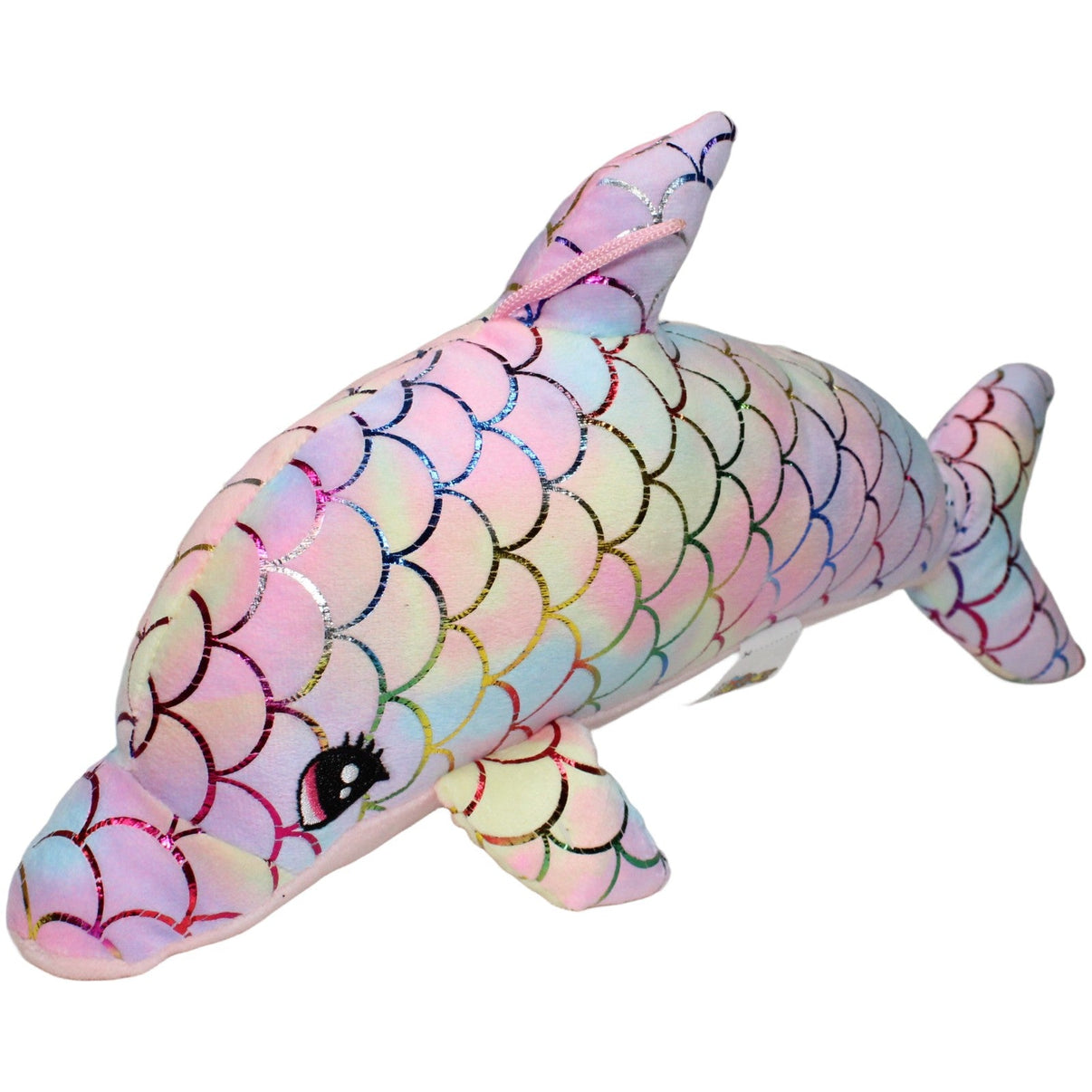123000021767 Jafri Toys Pastellfarbener Delfin mit Glitzerschuppen, XL Kuscheltier Kumpel Leo 42cm Delfin ebay - stofftiere
