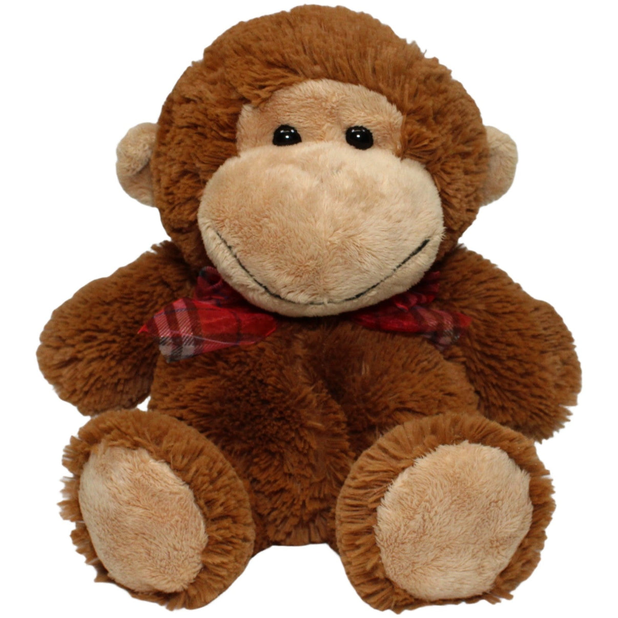 123000021787 Nanu - Nana Süßer Schlenker Affe mit Schleife, dunkelbraun Kuscheltier Kumpel Leo 30cm Affe Beige