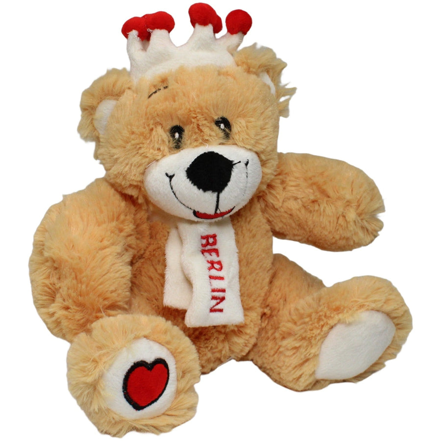 Teddybär "Berlin" mit Krone und Schal
