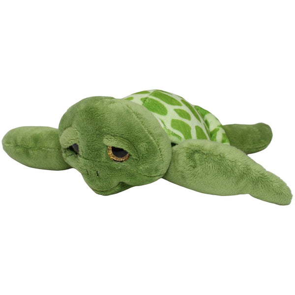 Grüne Schildkröte mit Glitzeraugen