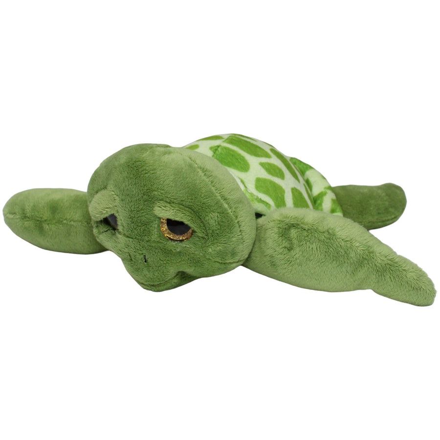Grüne Schildkröte mit Glitzeraugen