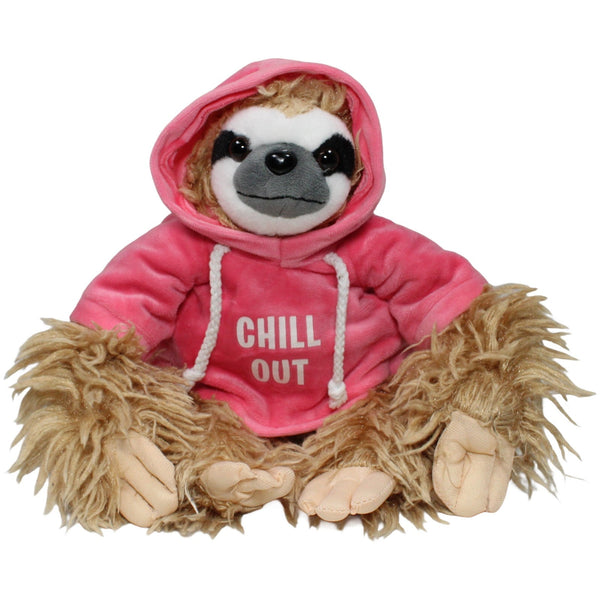 Faultier mit rosa Hoodie "CHILL OUT"