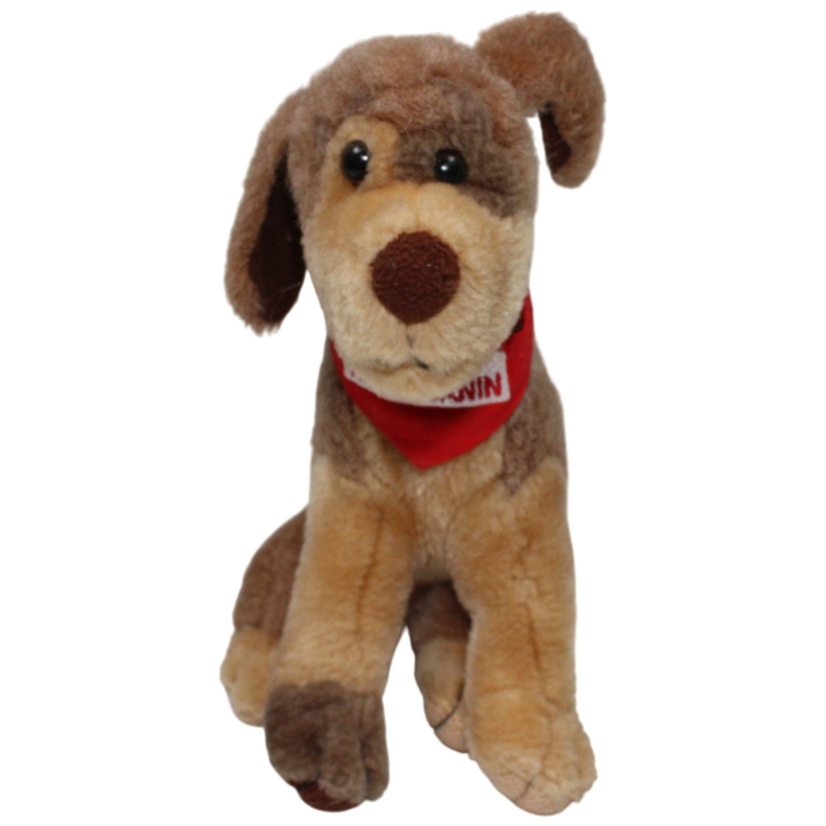 123000021825 Royal Canin Sitzender Hund mit rotem Halstuch Kuscheltier Kumpel Leo 22cm Beige Braun