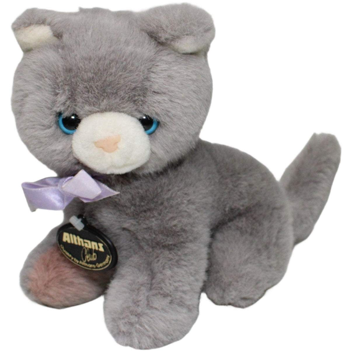 123000021846 Althans Club Graue Katze mit lila Schleife Kuscheltier Kumpel Leo 28cm ebay - stofftiere Gebraucht
