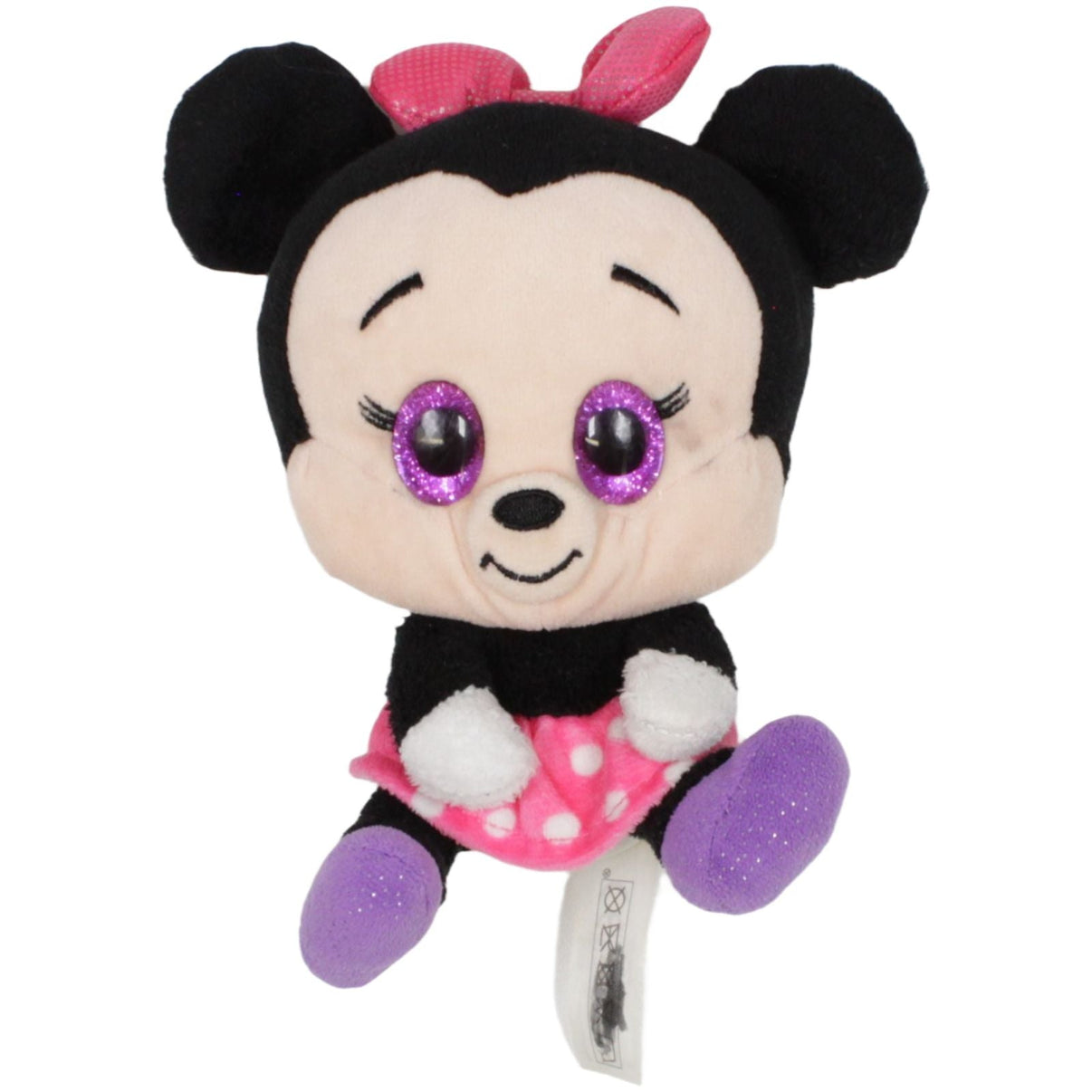 123000021863 Nicotoy Disney Minnie Maus mit Glitzer - Augen Kuscheltier Kumpel Leo 18cm Beige Charakter