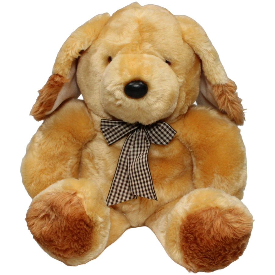 XL Schlenker Hund mit Schleife, beige