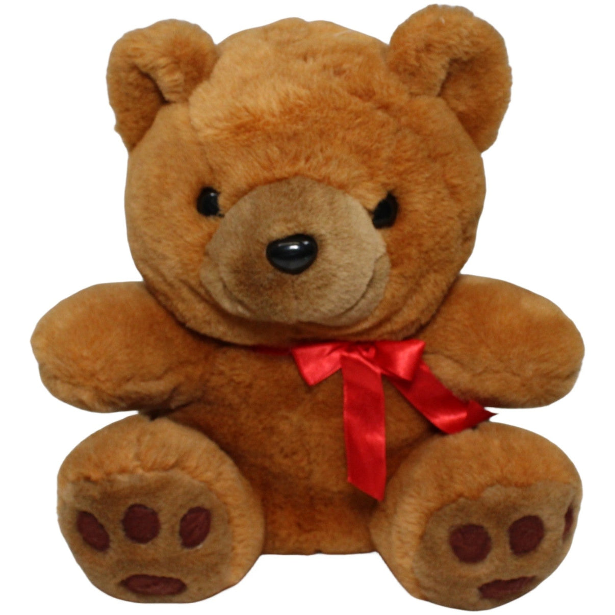 123000021897 Heunec Teddy mit roter Schleife, sitzend Kuscheltier Kumpel Leo 31cm Braun ebay - stofftiere