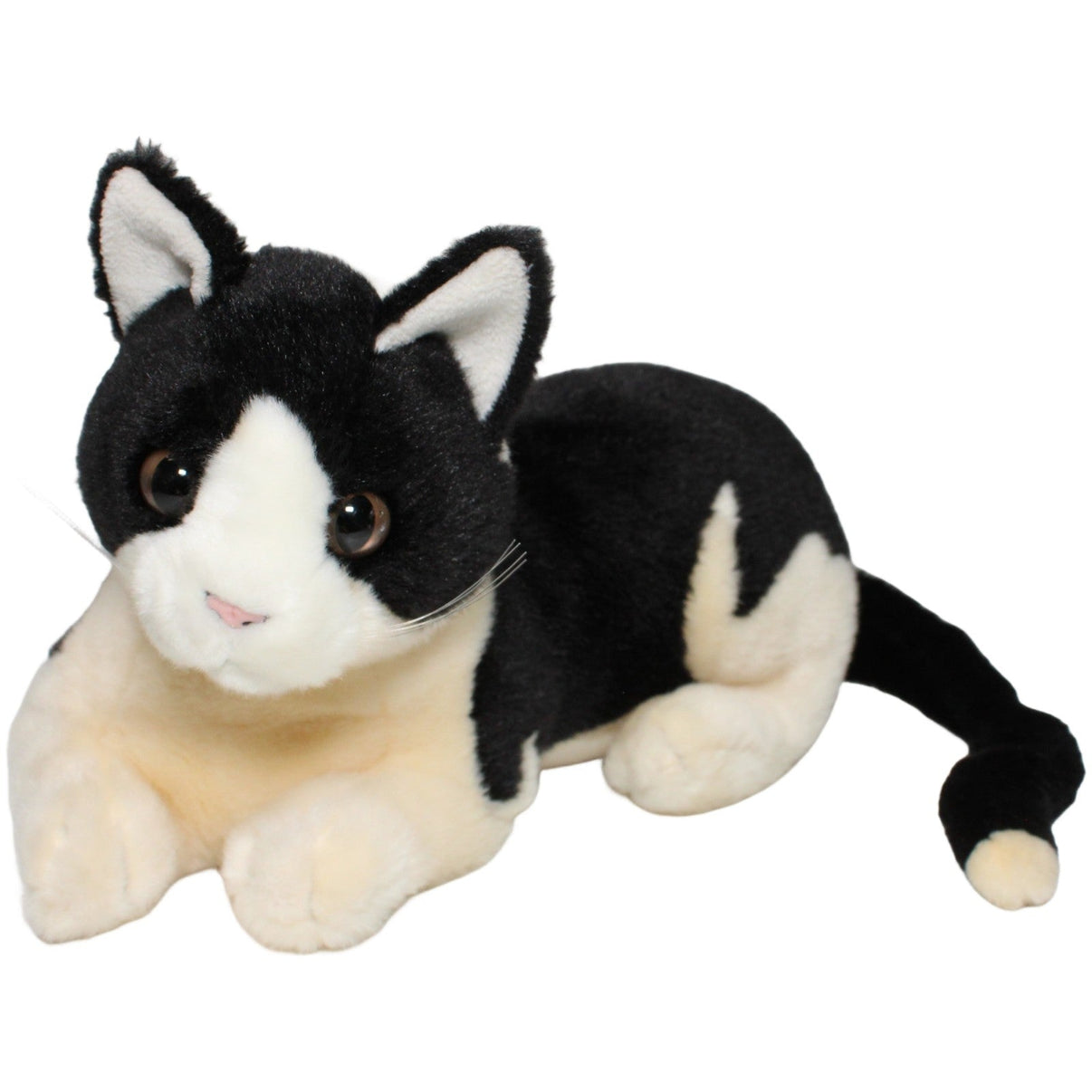 123000021916 Förster Stofftiere Schöne liegende Katze, schwarz - weiß Kuscheltier Kumpel Leo 30cm ebay - stofftiere Gebraucht
