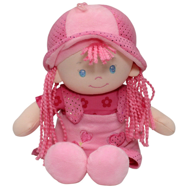 Stoffpuppe mit Kleid, pink