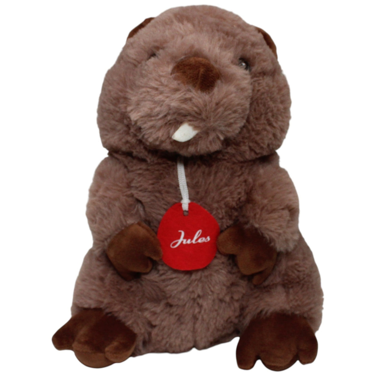 123000022005 AUCHAN RETAIL INTERNATIONAL Süßer Biber mit Anhänger "Jules" Kuscheltier Kumpel Leo 32cm Biber Braun