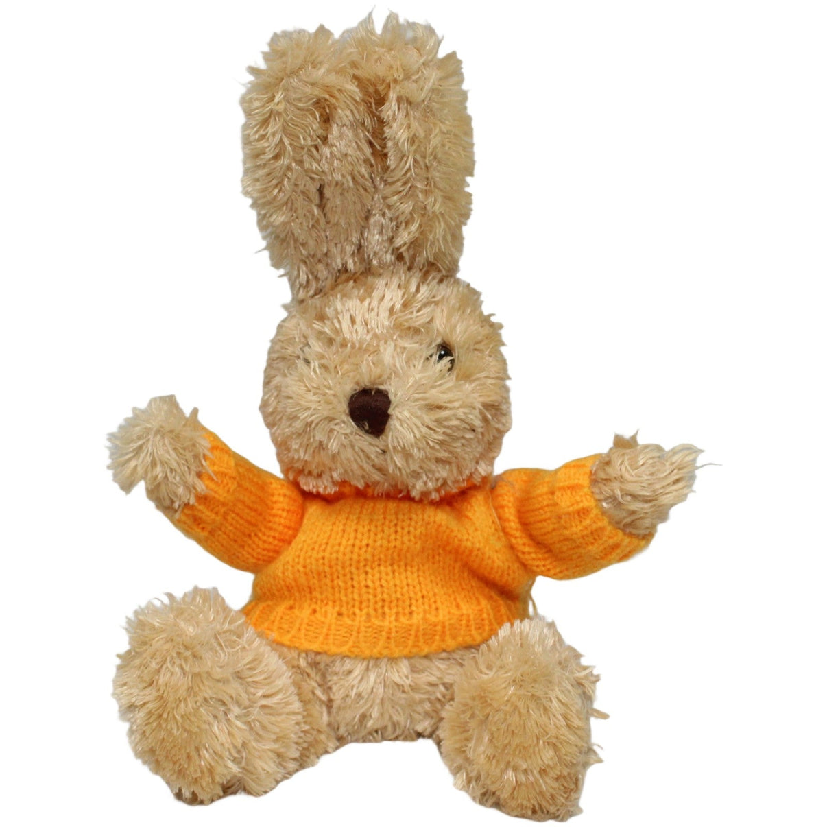 123000022012 ROSSMANN Süßes Hase in orangem Pulli, sitzend Kuscheltier Kumpel Leo 20cm Beige ebay - stofftiere